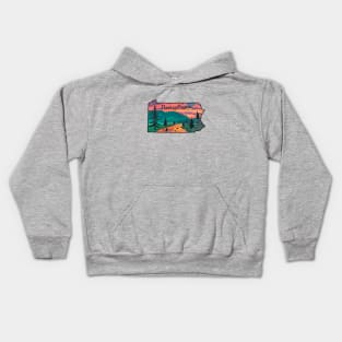 Pennsylvania Fly Fishing State River Sunset by TeeCreations Kids Hoodie